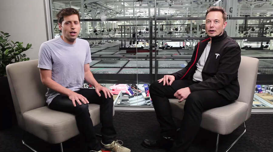 Sam Altman (left), Elon Musk (right), co-founders of OpenAI (image source: fossbytes.com)