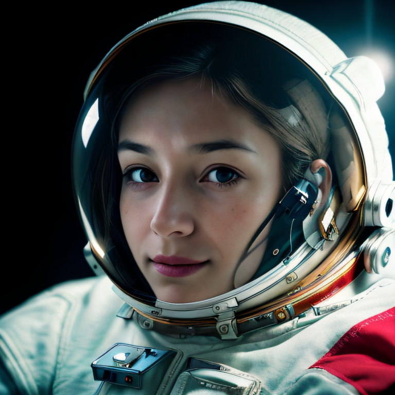 female astronaut generated by ai image generator