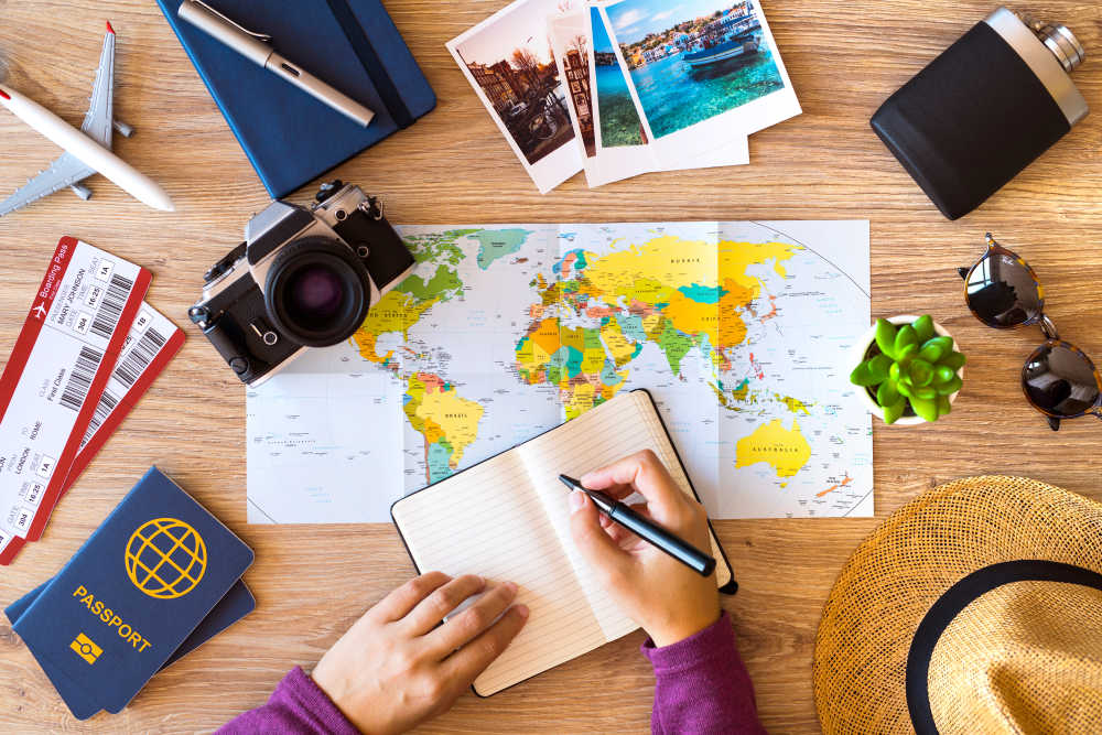 A tourist creating a travel itinerary with AI Trip Planner
