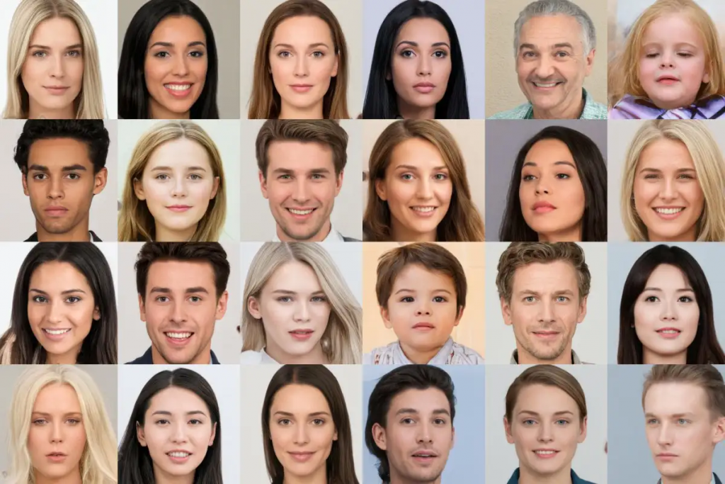 Facial images with realistic expressions generated by AI Avatar Maker