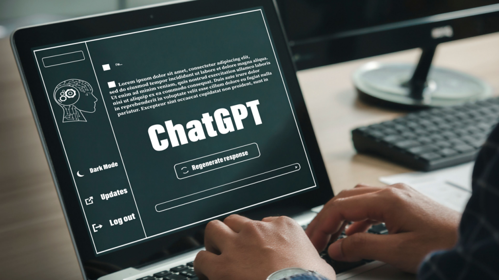 An employee utilizing the AI Tools like ChatGPT to do his tasks.