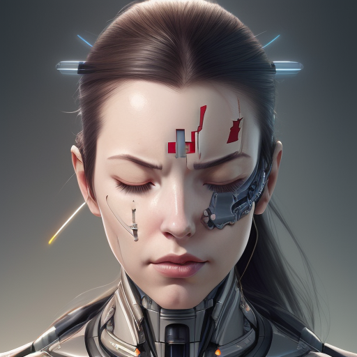 woman cyborg generated by AI Story book Generator