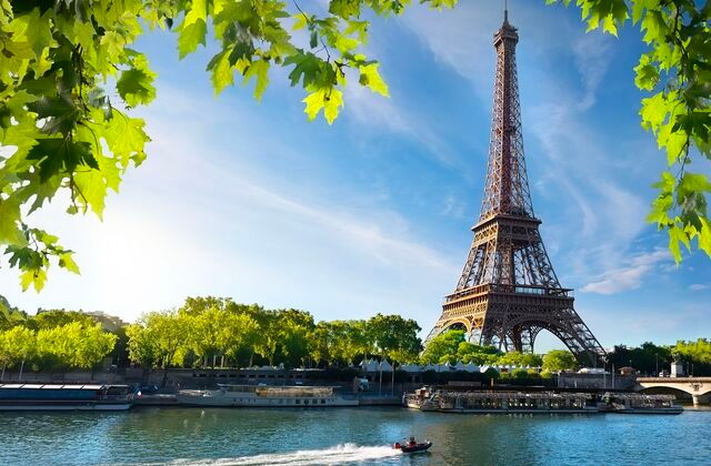 The Eiffel Tower, a popular tourist destination in France