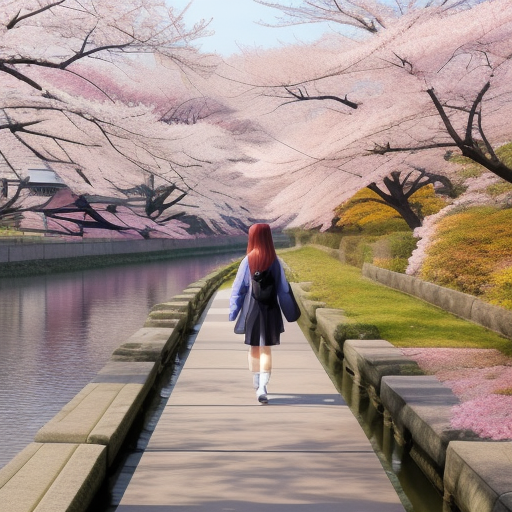 an image of a school girl created with anime art generator DreamPhoto