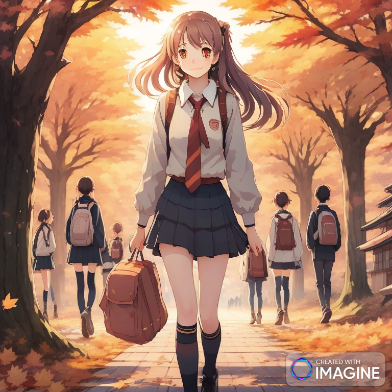 an animated image of a girl from anime art generator MidJourney