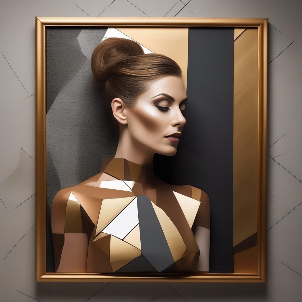 woman in a painting by ai portrait generator