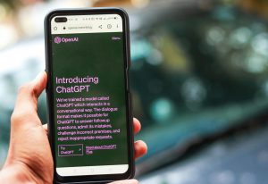 webpage of ChatGPT on a smartphone