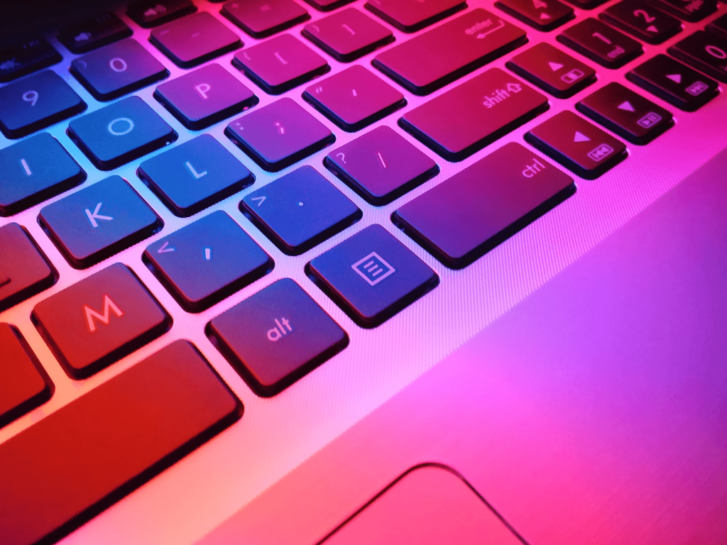 A close-up of a keyboard