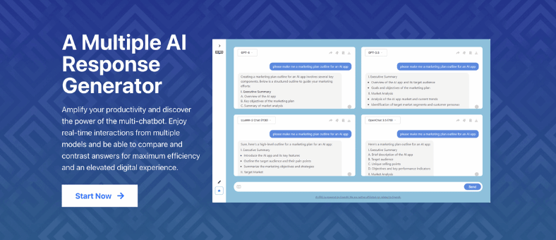 Multi-chat, a multiple AI response generator