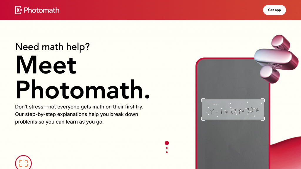 Photomath, an AI homework helper specifically for mathematics