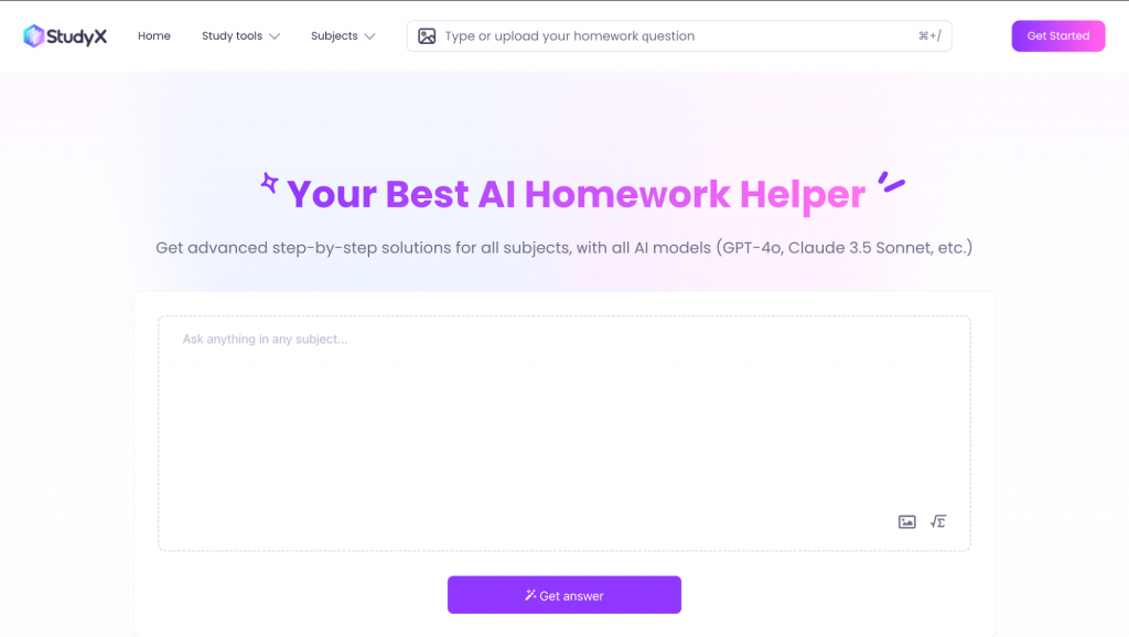 StudyX, an AI homework helper