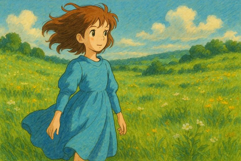 blue-dress-girl-studio-ghibli